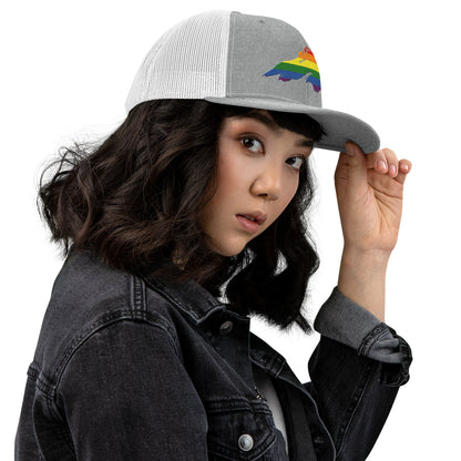 Lake Superior Vintage Trucker Hat | Rainbow Pride Edition