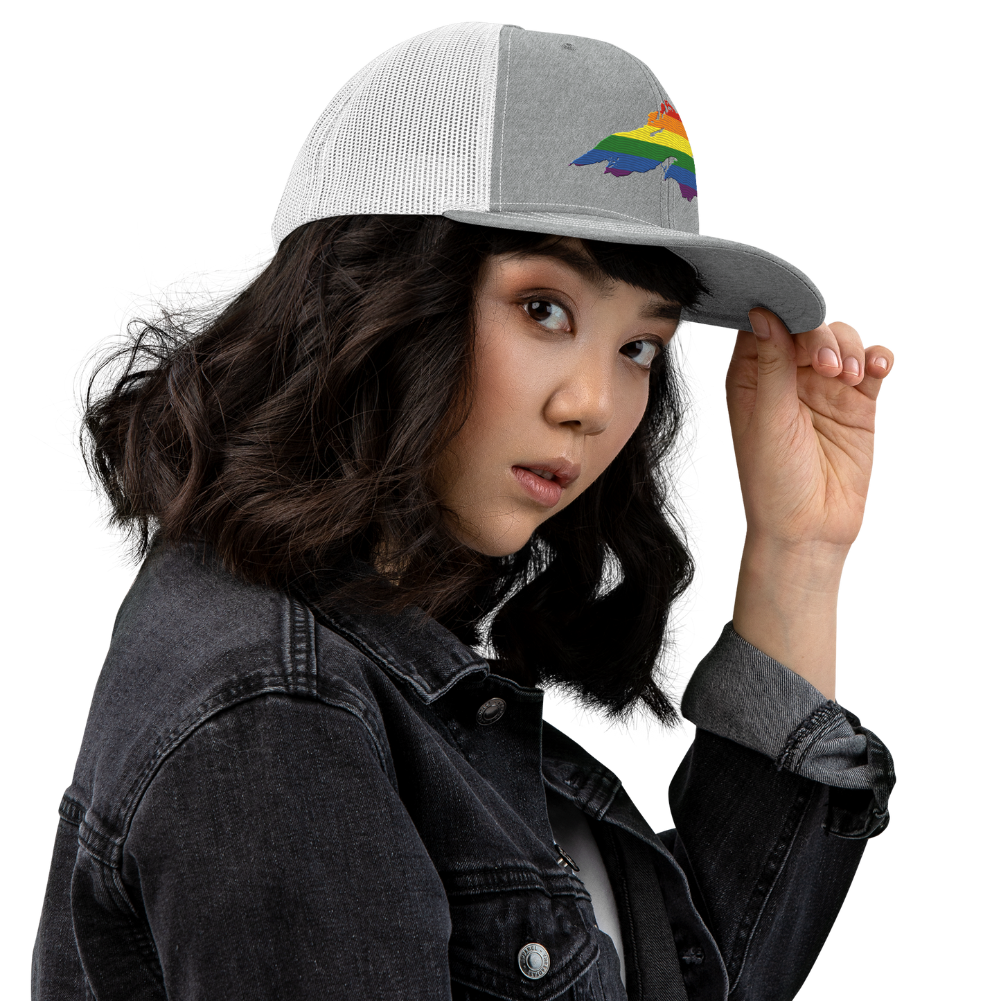 Lake Superior Vintage Trucker Hat | Rainbow Pride Edition