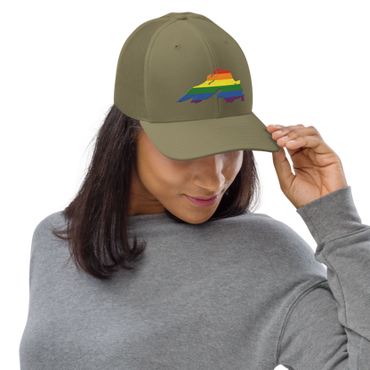 Lake Superior Vintage Trucker Hat | Rainbow Pride Edition