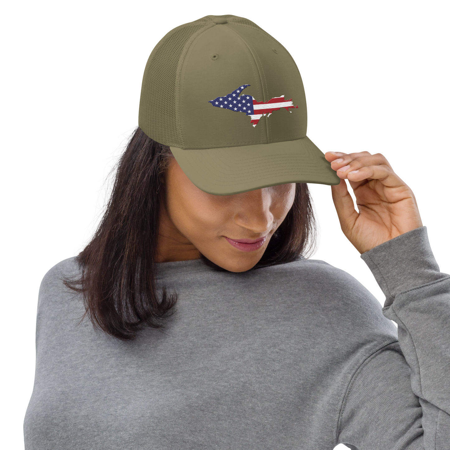 Upper Peninsula Vintage Trucker Hat | Patriotic Edition