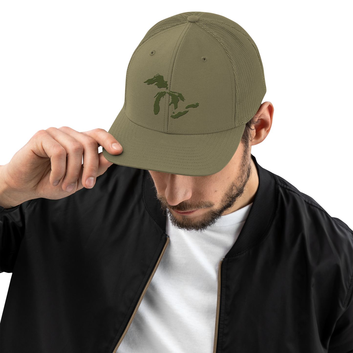 Great Lakes Vintage Trucker Hat | Army Green