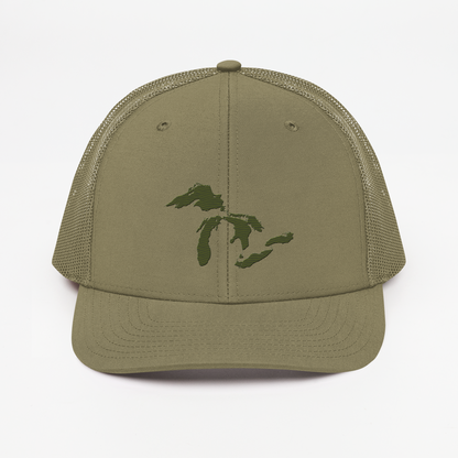 Great Lakes Vintage Trucker Hat | Army Green