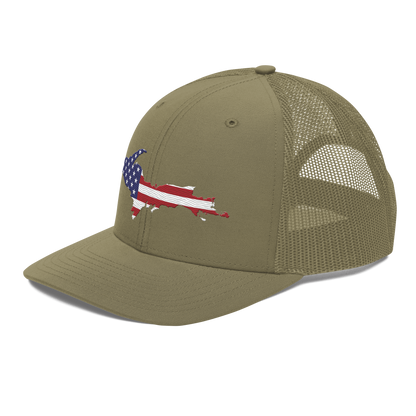 Upper Peninsula Vintage Trucker Hat | Patriotic Edition