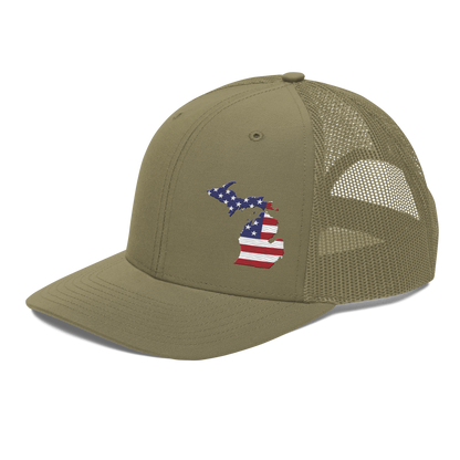 Michigan Vintage Trucker Hat | Patriotic Outline