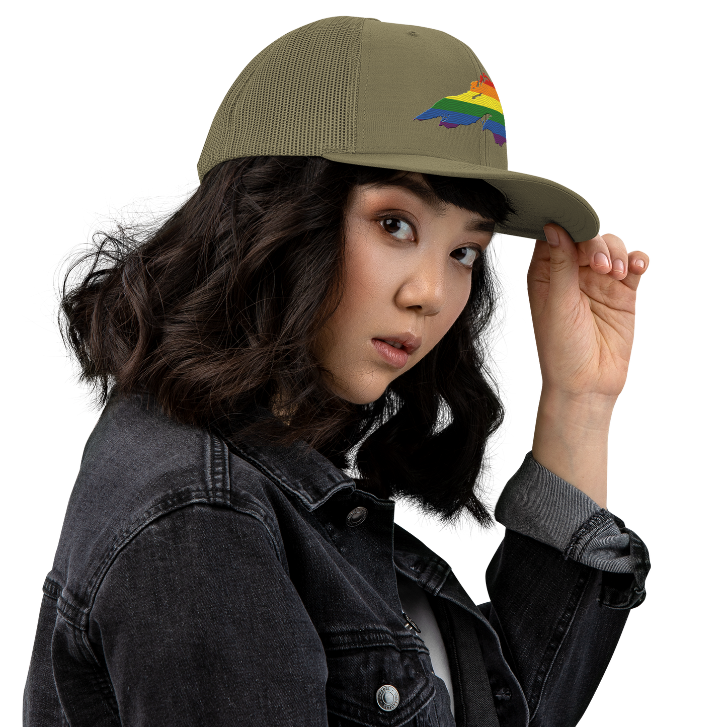 Lake Superior Vintage Trucker Hat | Rainbow Pride Edition