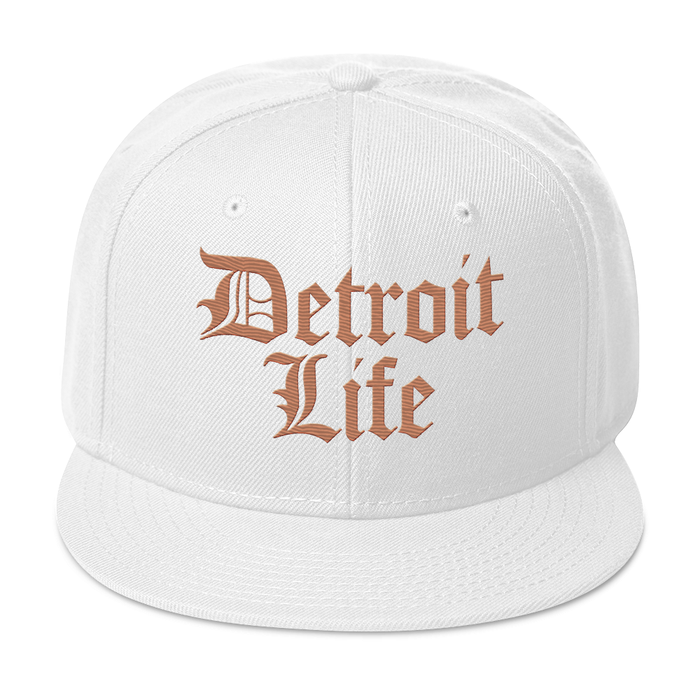 'Detroit Life' Flat Bill Snapback (Copper) | 6-Panel