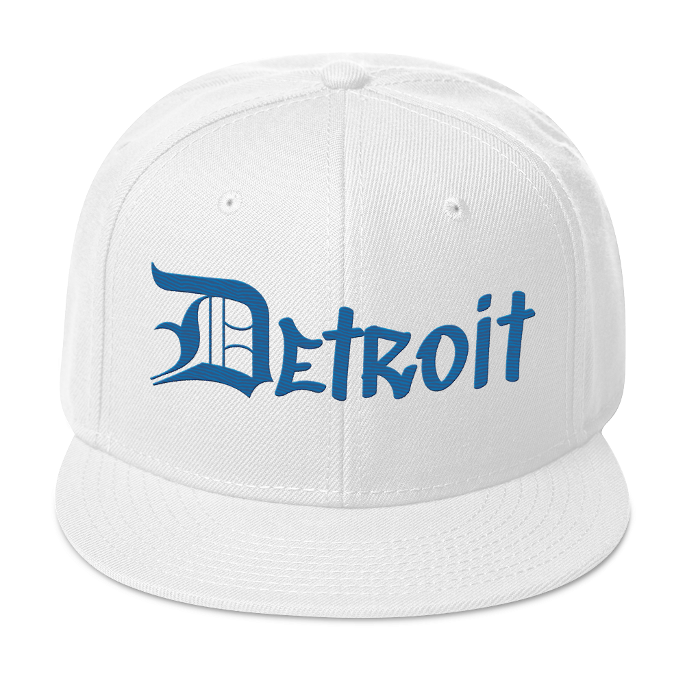 'Detroit' Flat Bill Snapback (OED Tag) | 6-Panel - Azure