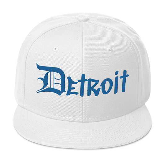 'Detroit' Flat Bill Snapback (OED Tag) | 6-Panel - Azure