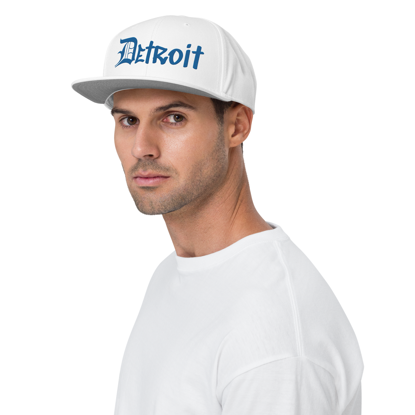 'Detroit' Flat Bill Snapback (OED Tag) | 6-Panel - Azure