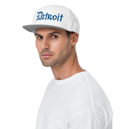 'Detroit' Flat Bill Snapback (OED Tag) | 6-Panel - Azure