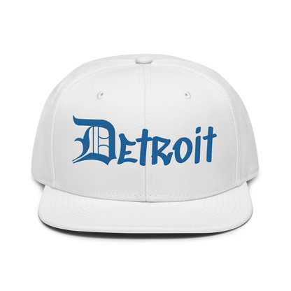 'Detroit' Flat Bill Snapback (OED Tag) | 6-Panel - Azure