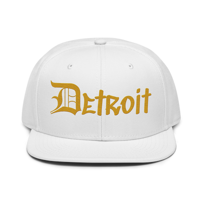 'Detroit' Flat Bill Snapback (Gold OED Tag) | 6-Panel