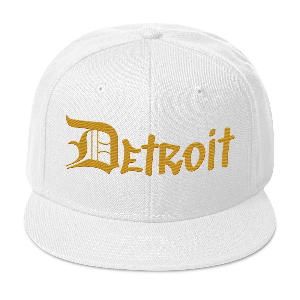 'Detroit' Flat Bill Snapback (Gold OED Tag) | 6-Panel