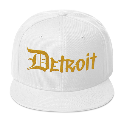 'Detroit' Flat Bill Snapback (Gold OED Tag) | 6-Panel