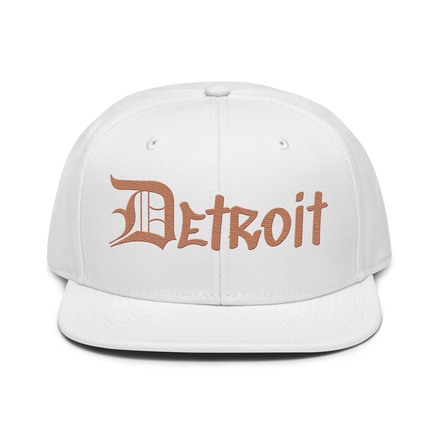 'Detroit' Flat Bill Snapback (Copper OED Tag) | 6-Panel