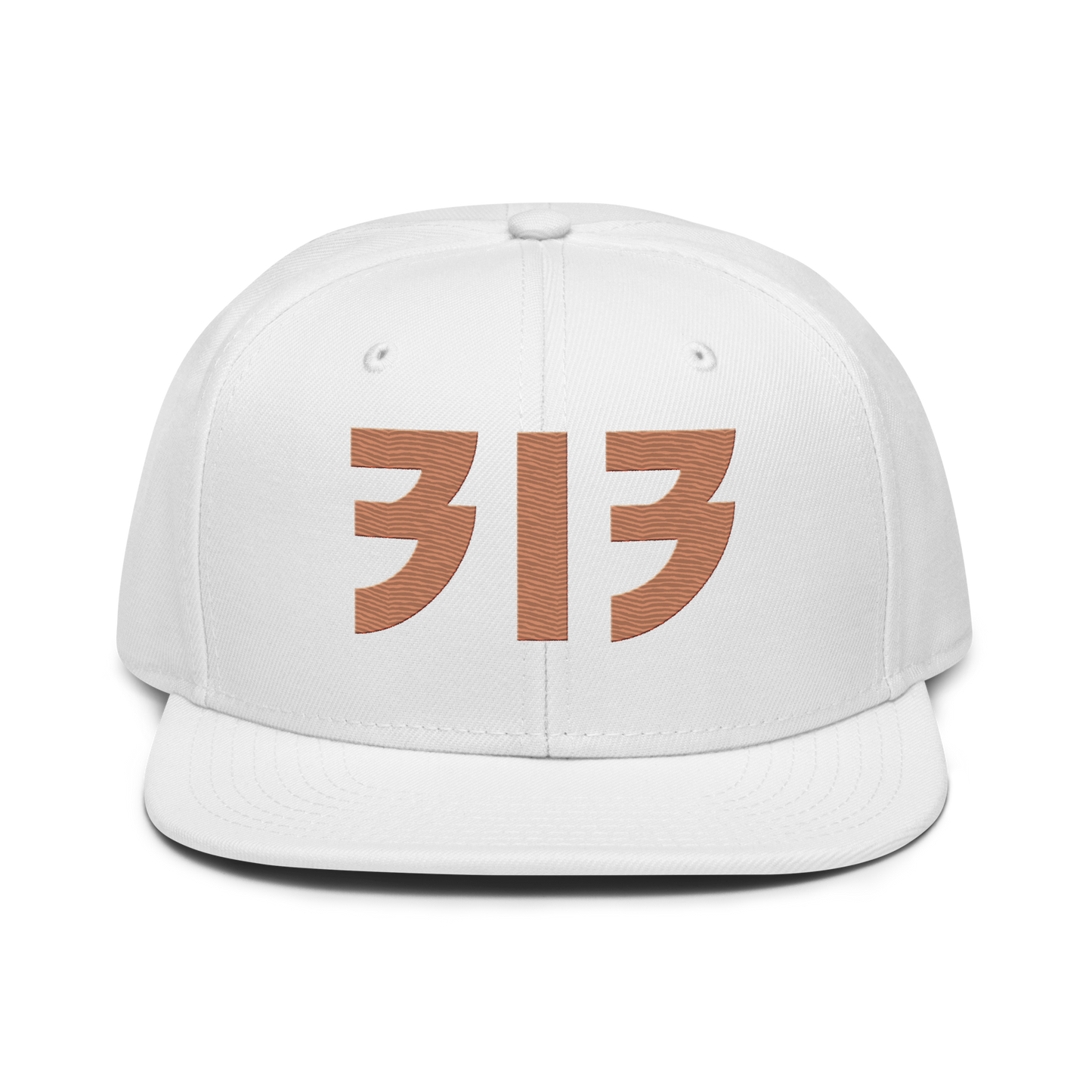 Detroit '313' Snapback (Glam Font) | 6-Panel - Copper