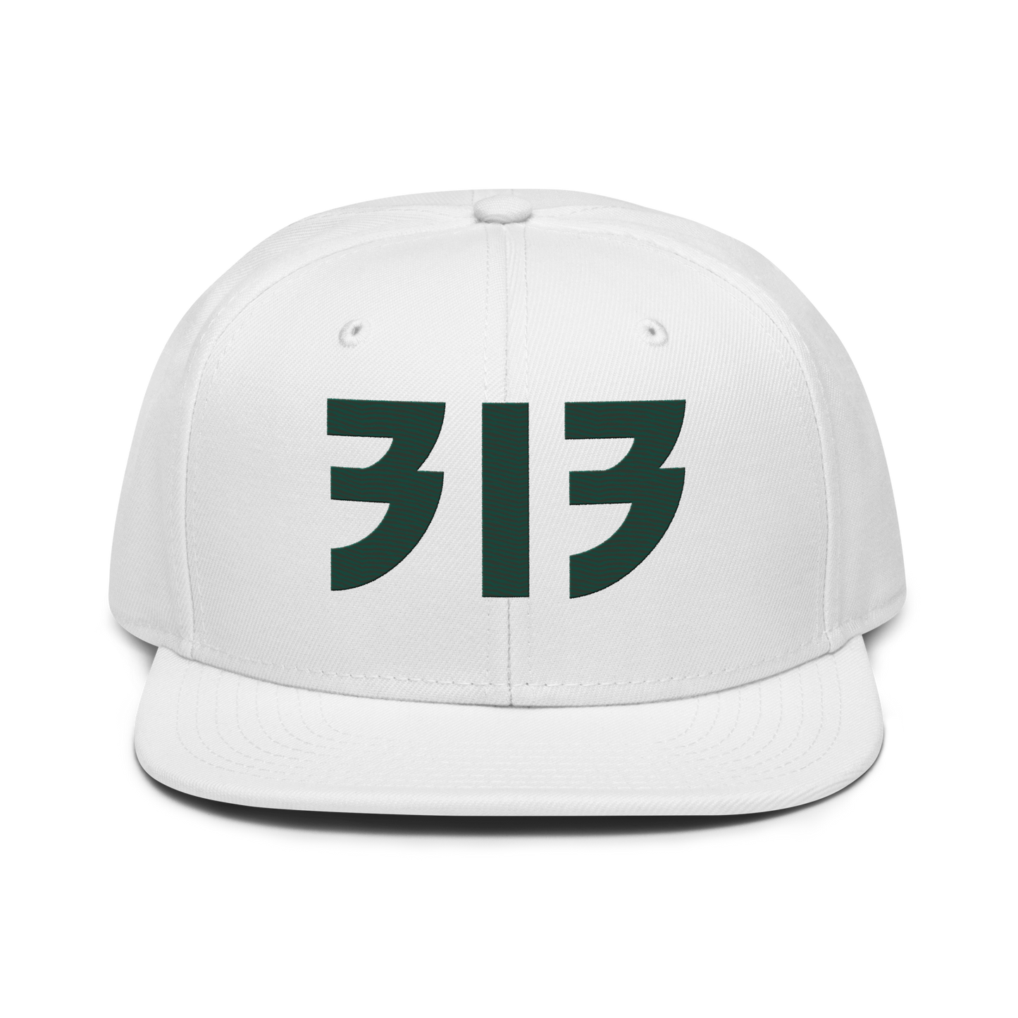 Detroit '313' Snapback (Glam Font) | 6-Panel - Laconic Green