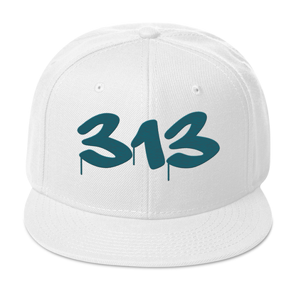 Detroit '313' Snapback (Tag Font) | 6-Panel - Palace Teal