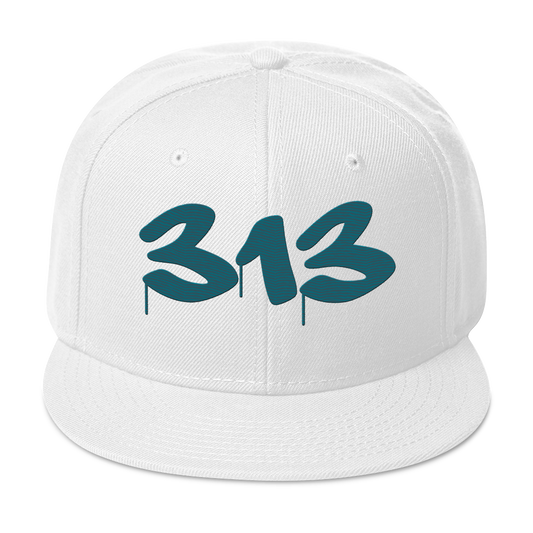 Detroit '313' Snapback (Tag Font) | 6-Panel - Palace Teal