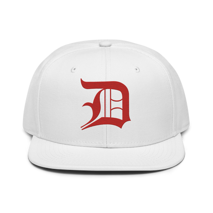 Detroit 'Old English D' Snapback | 6-Panel - Aliform Red