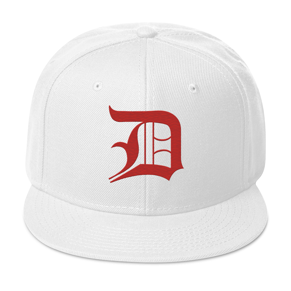 Detroit 'Old English D' Snapback | 6-Panel - Aliform Red