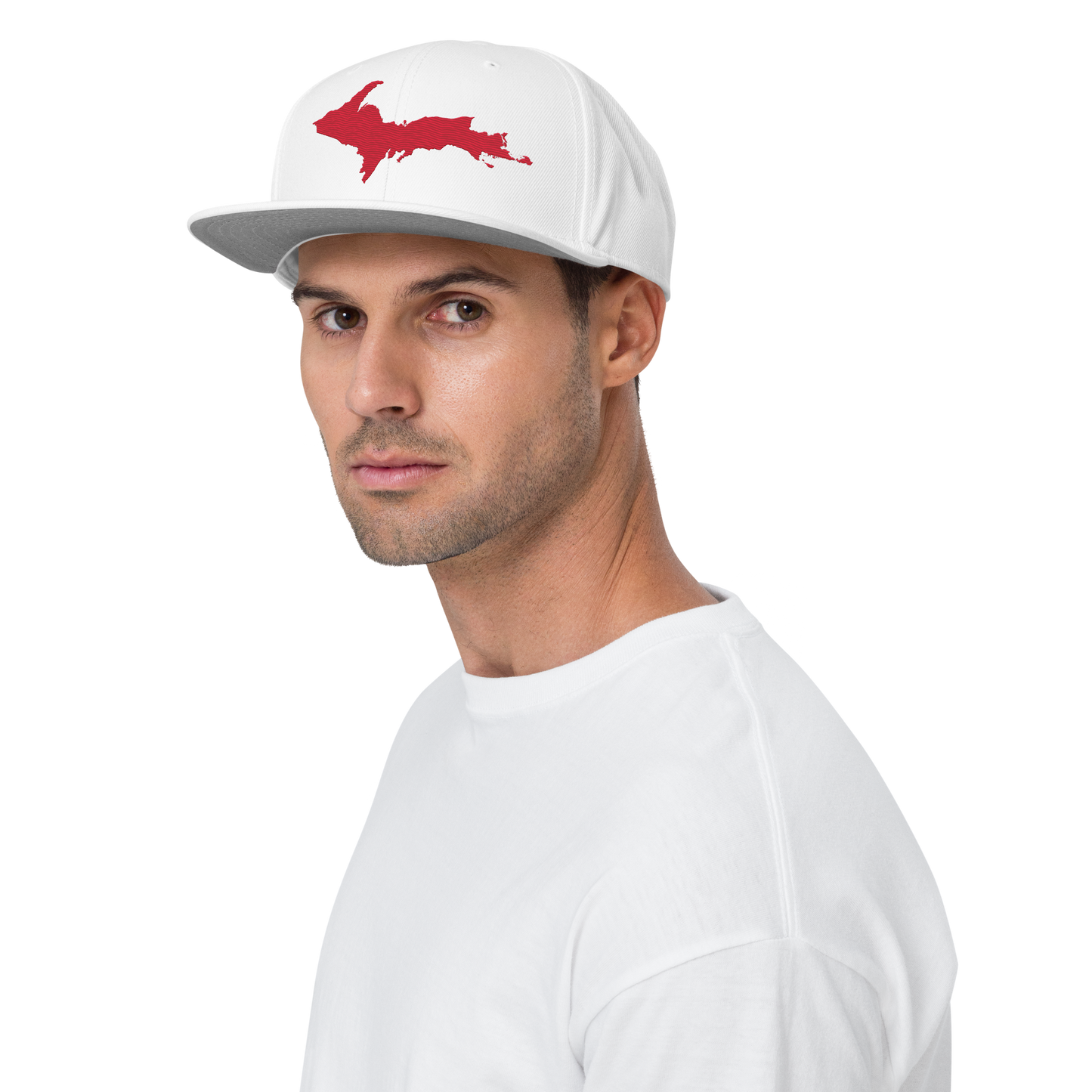 Upper Peninsula Snapback | 6-Panel - Lighthouse Red