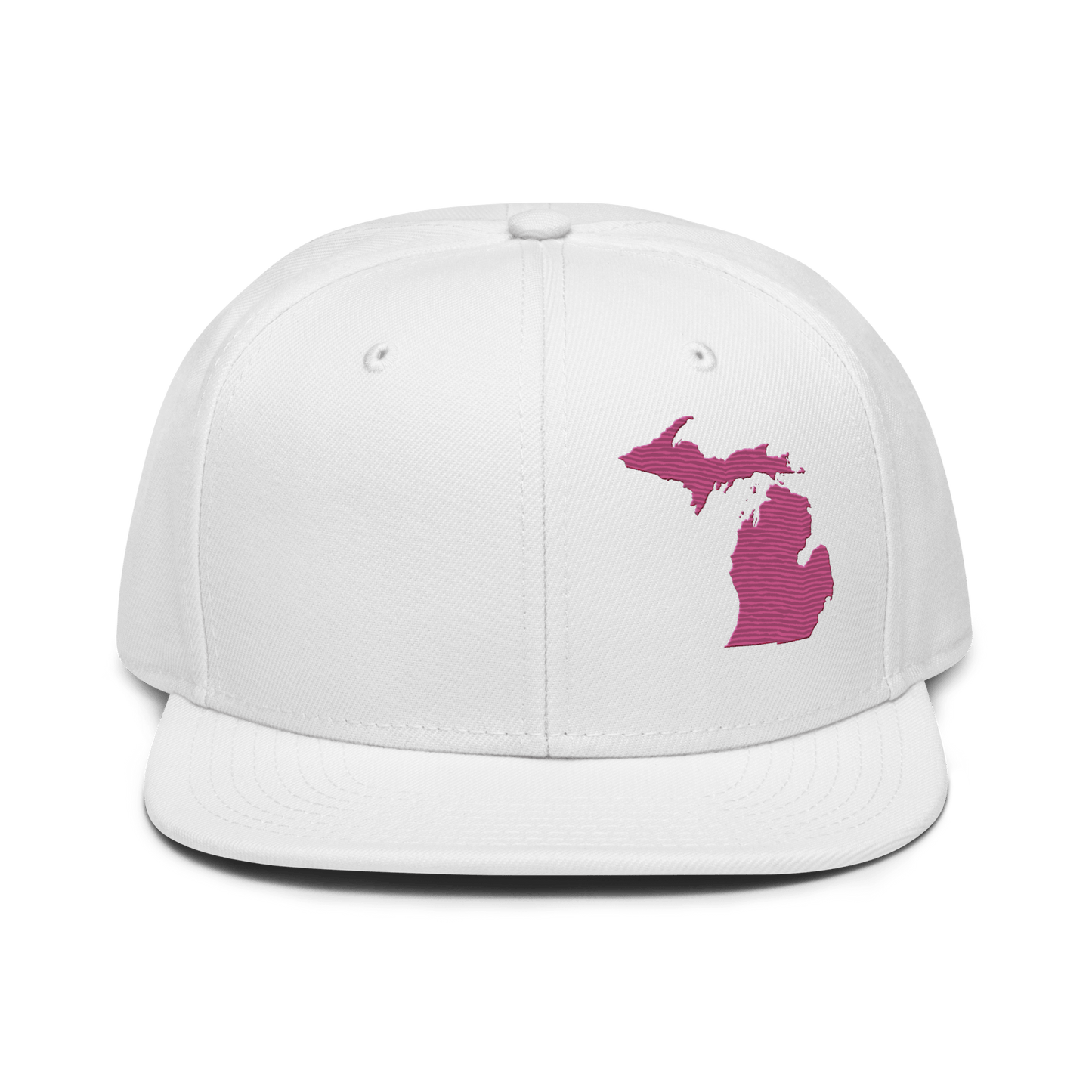 Michigan Snapback | 6-Panel - Apple Blossom Pink Outline