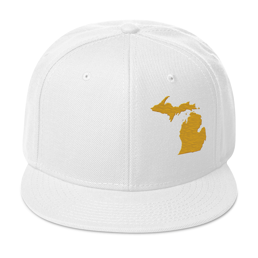 Michigan Snapback | 6-Panel - Gold Outline