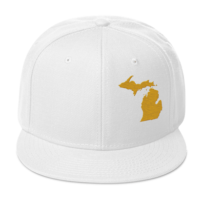 Michigan Snapback | 6-Panel - Gold Outline