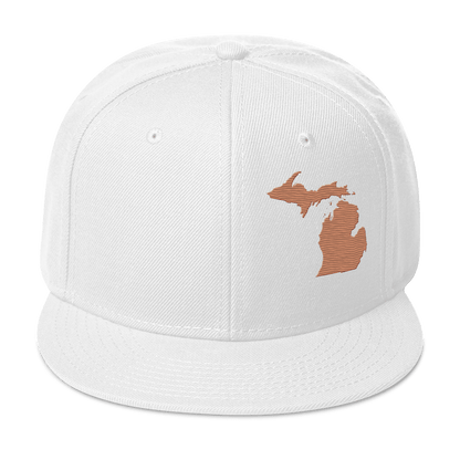 Michigan Snapback | 6-Panel - Copper Outline