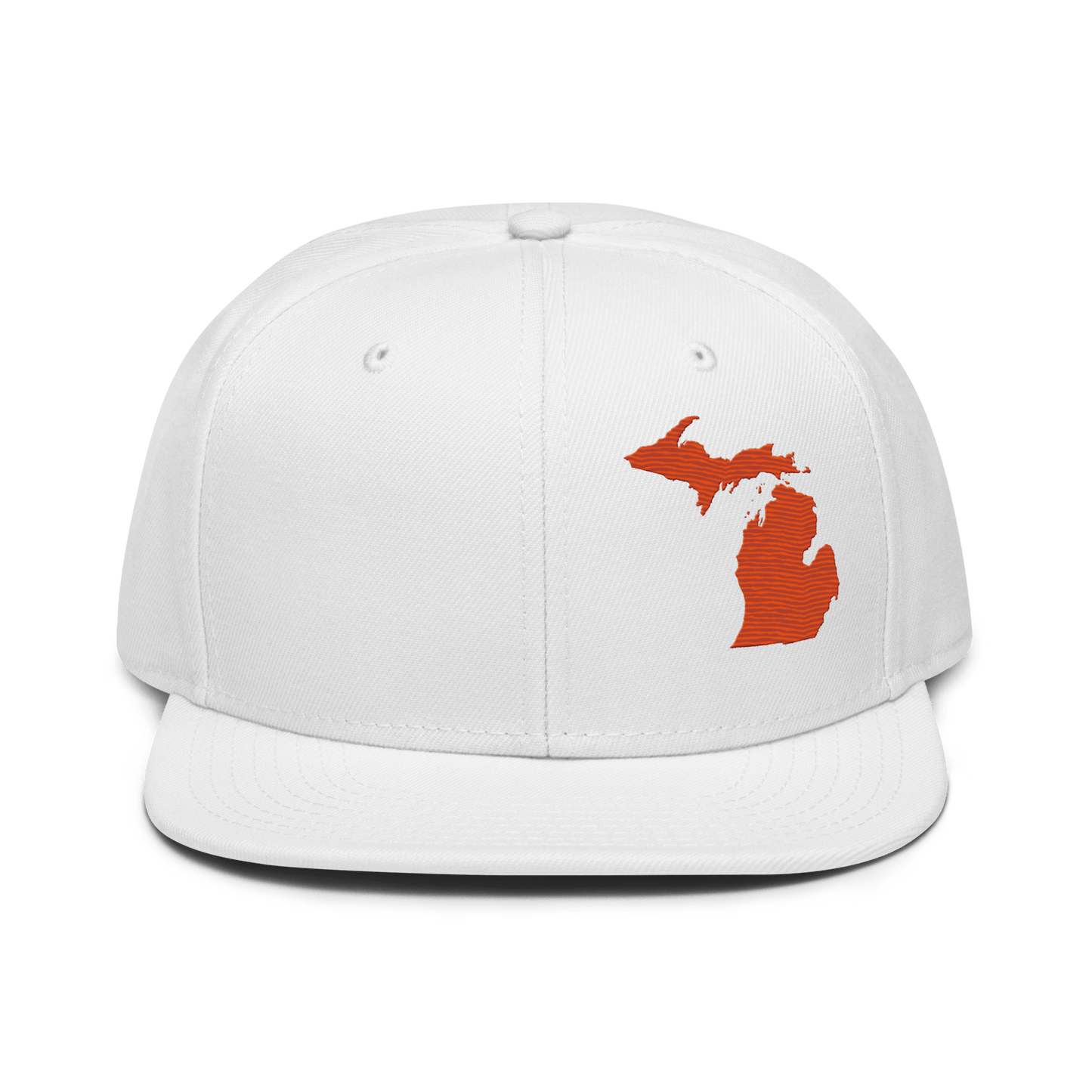 Michigan Snapback | 6-Panel - Maple Leaf Orange Outline