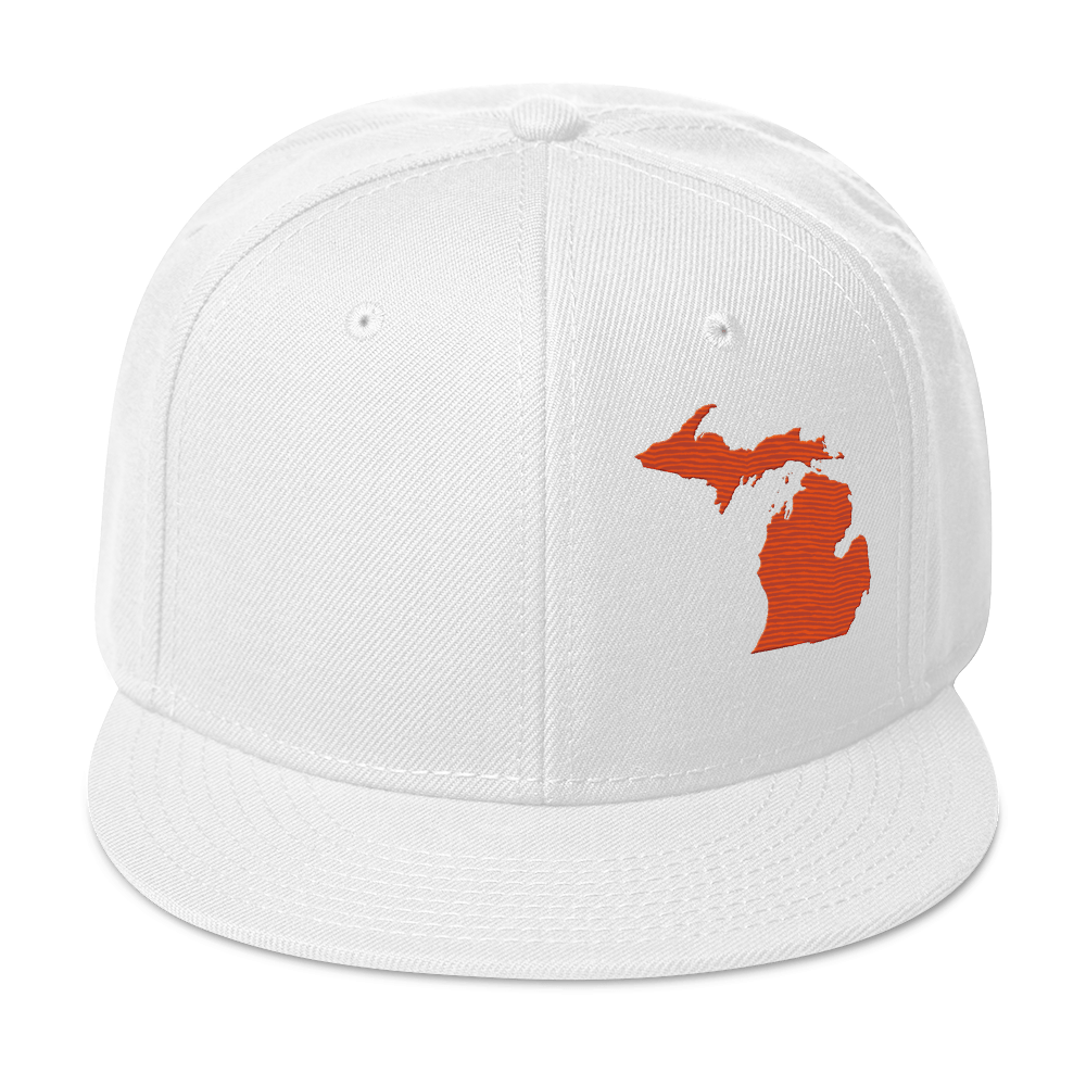 Michigan Snapback | 6-Panel - Maple Leaf Orange Outline