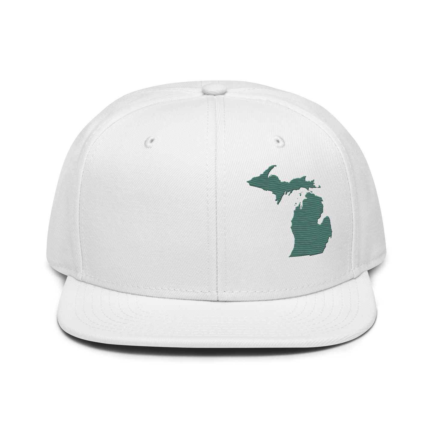 Michigan Snapback | 6-Panel - Copper Green Outline