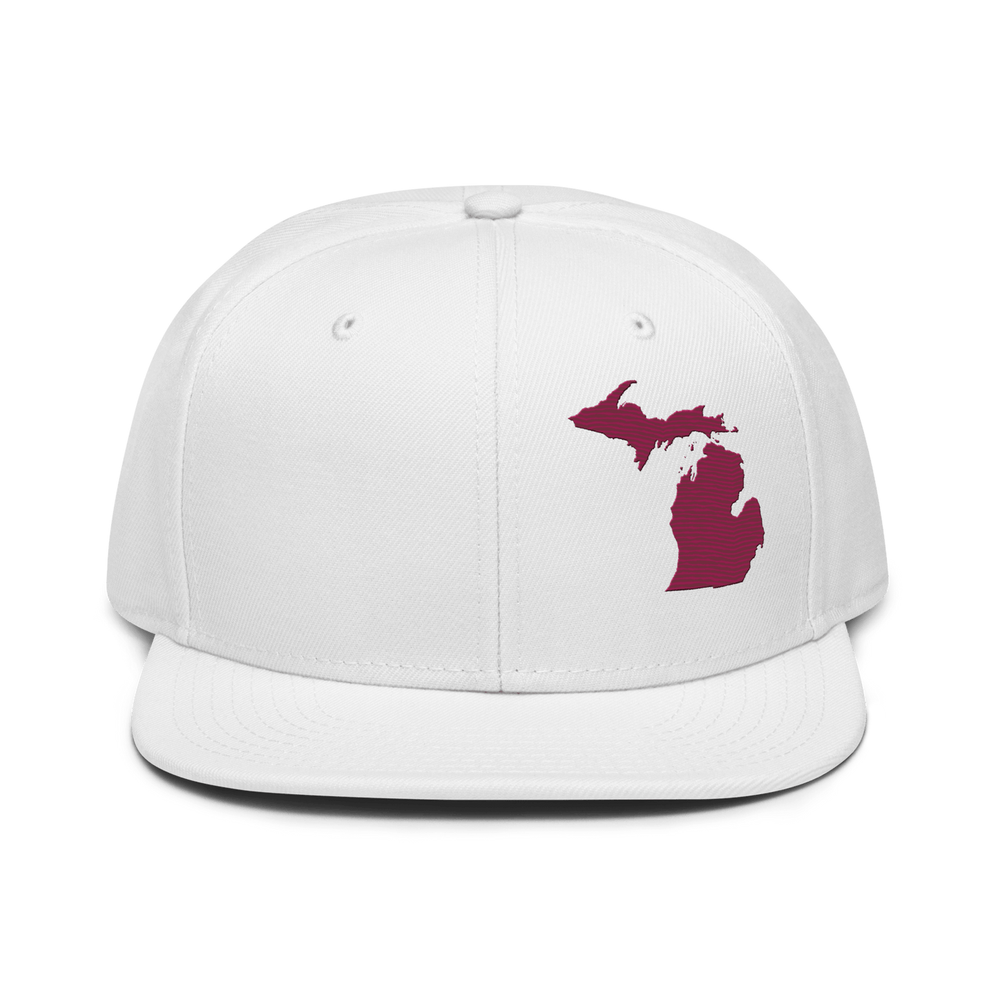 Michigan Snapback | 6-Panel - Ruby Red Outline