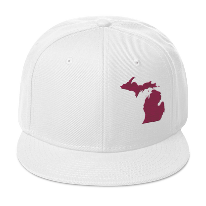 Michigan Snapback | 6-Panel - Ruby Red Outline