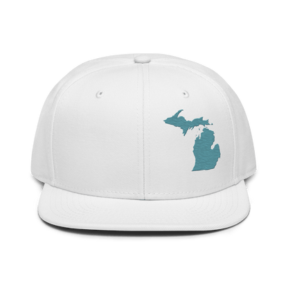 Michigan Snapback | 6-Panel - Huron Blue Outline