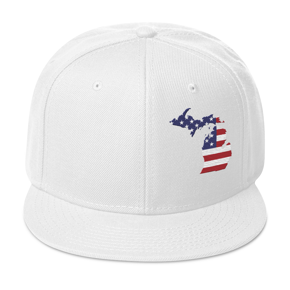 Michigan Snapback | 6-Panel - Patriotic Outline