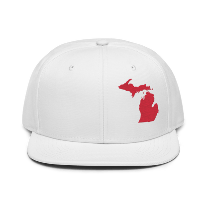 Michigan Snapback | 6-Panel - Lighthouse Red Outline