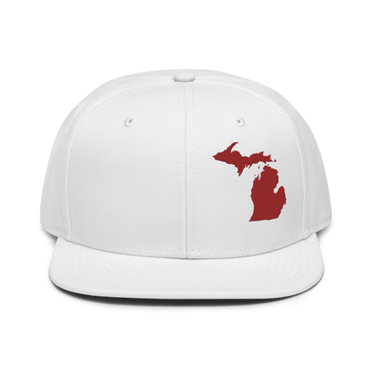 Michigan Snapback | 6-Panel - Thimbleberry Red Outline