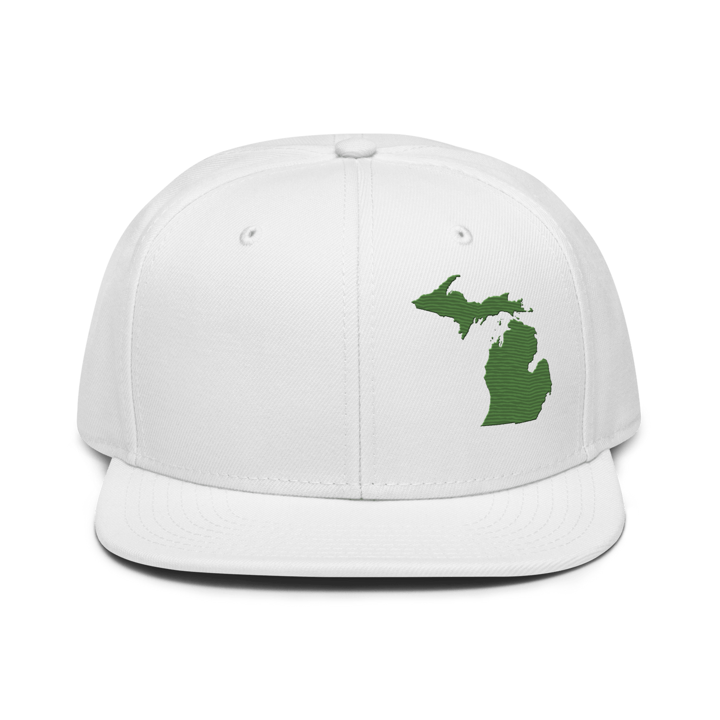 Michigan Snapback | 6-Panel - Pine Green Outline