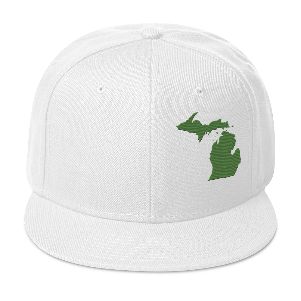 Michigan Snapback | 6-Panel - Pine Green Outline