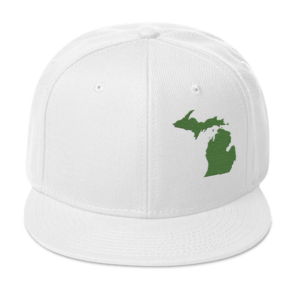 Michigan Snapback | 6-Panel - Pine Green Outline