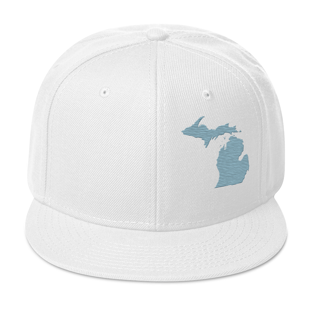 Michigan Snapback | 6-Panel - Opal Blue Outline