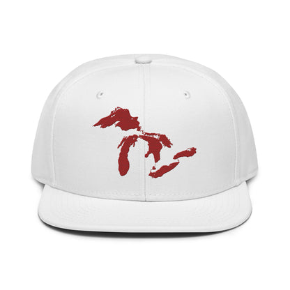 Great Lakes Snapback | 6-Panel - Thimbleberry Red