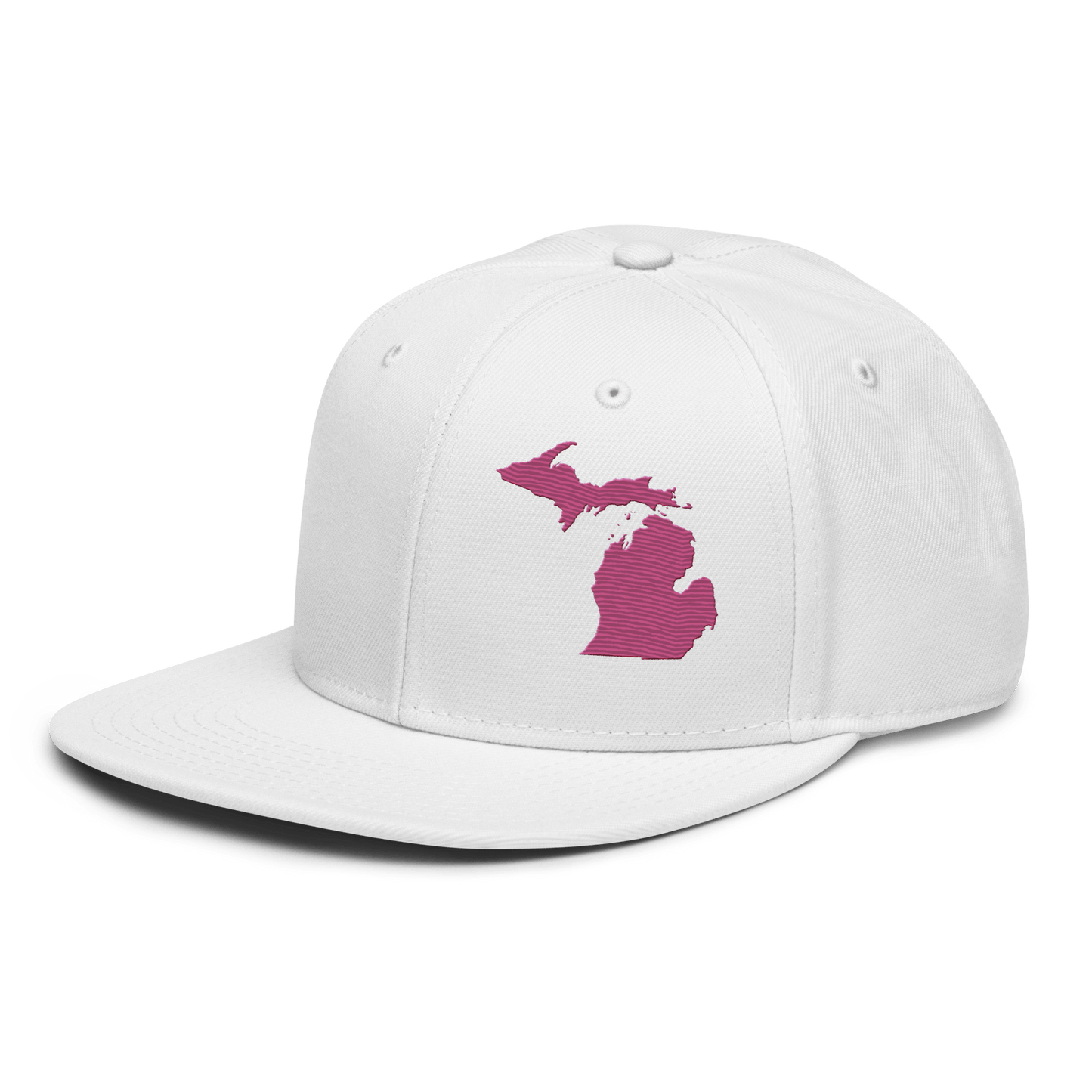 Michigan Snapback | 6-Panel - Apple Blossom Pink Outline