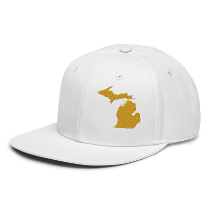 Michigan Snapback | 6-Panel - Gold Outline