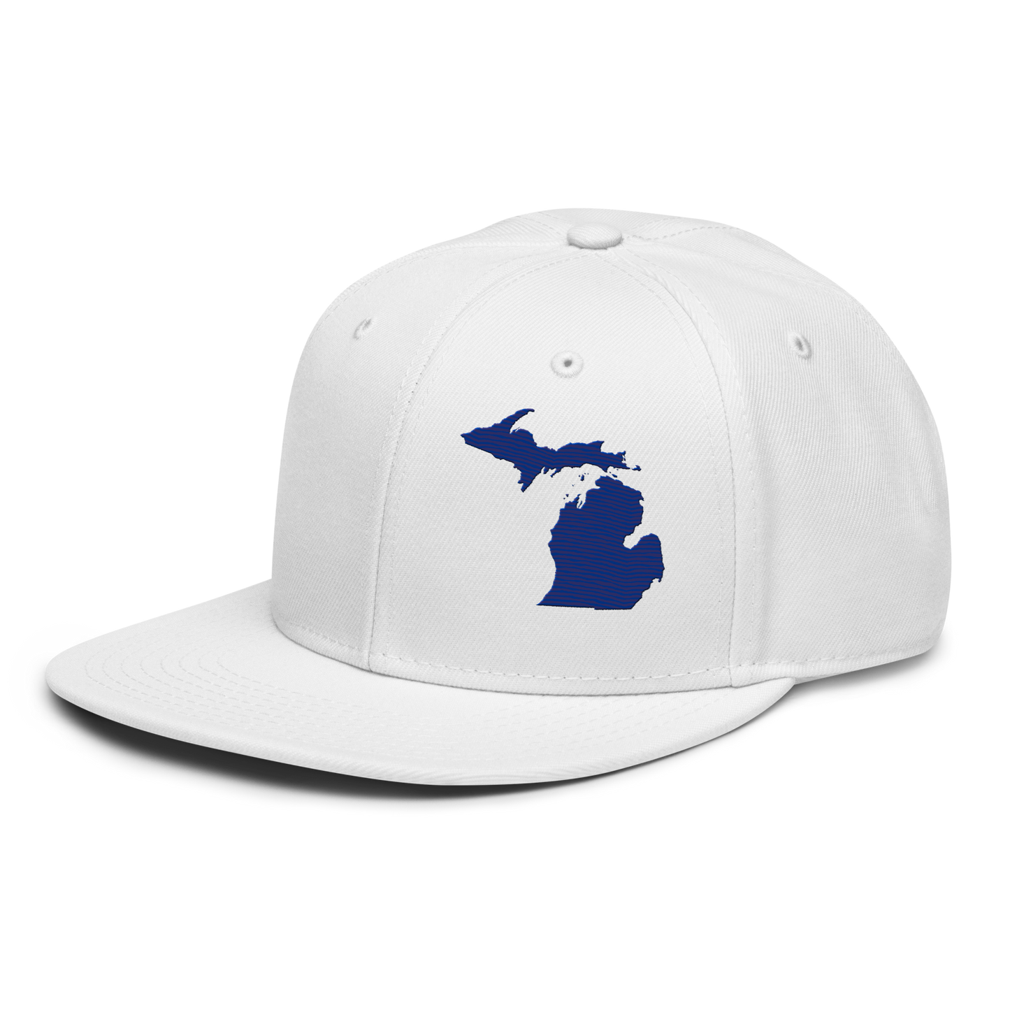 Michigan Snapback | 6-Panel - Bourbon Blue Outline