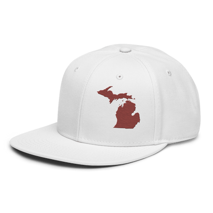 Michigan Snapback | 6-Panel - Ore Dock Red Outline