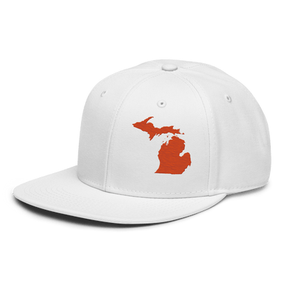 Michigan Snapback | 6-Panel - Maple Leaf Orange Outline