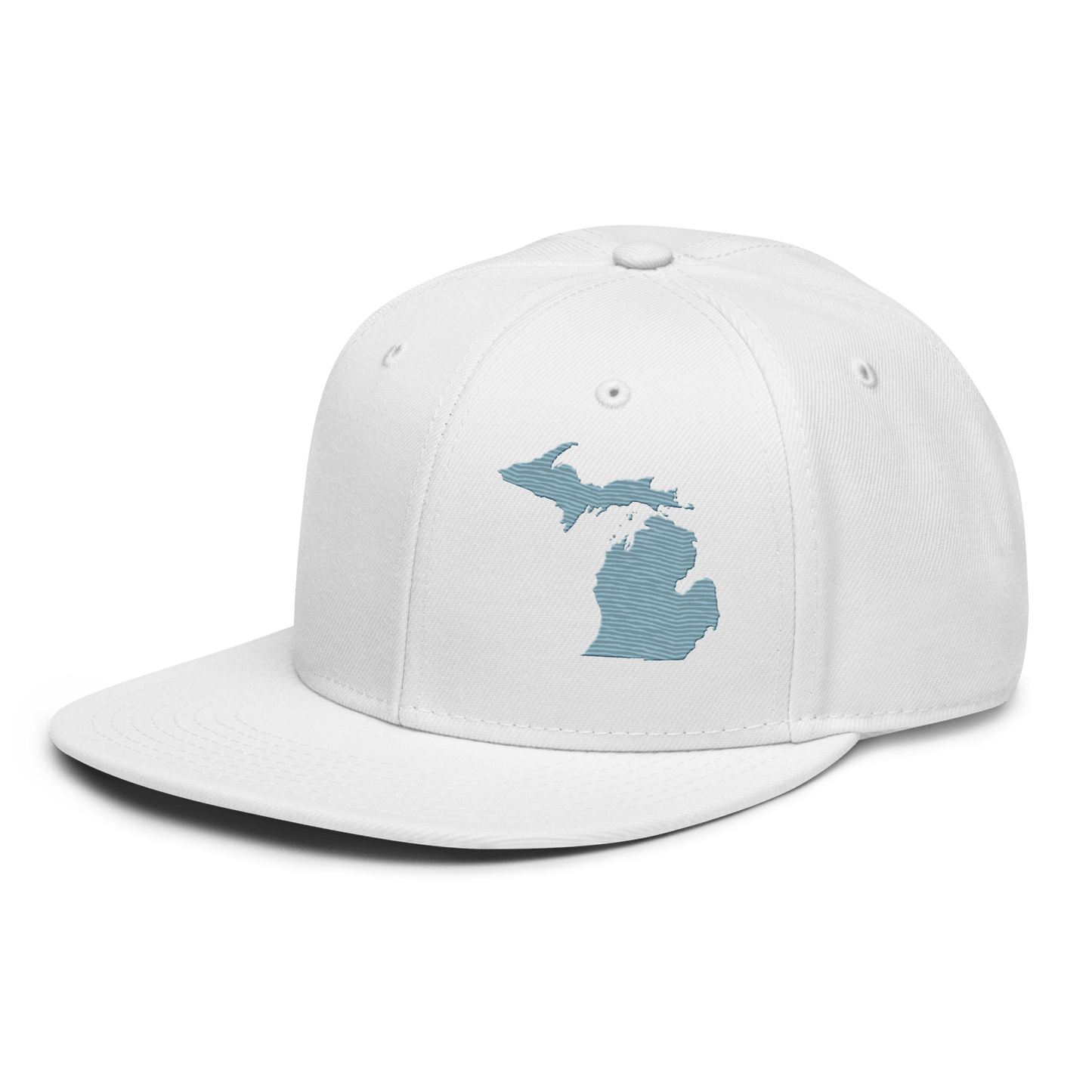 Michigan Snapback | 6-Panel - Opal Blue Outline